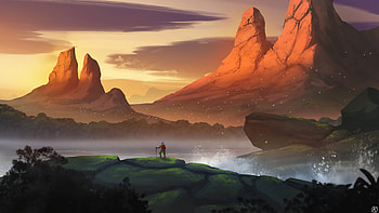 Hiking To Nature, artist, artwork, digital-art, artstation HD wallpaper