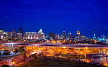 Cities, Night, City Lights, San Antonio, Texas HD wallpaper
