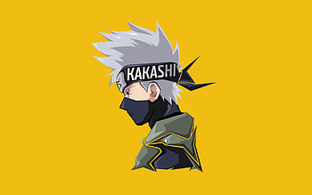 Kakashi Hatake, Minimalist , Dark background, High contrast HD wallpaper
