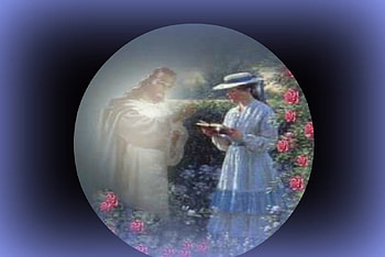 In The Garden, Roses, Jesus, Woman, Flowers, Bible, Garden HD wallpaper