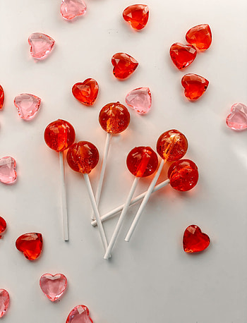 Food, Hearts, Pink, Candies, Lollipops HD phone wallpaper