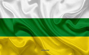 Flag of Palmira, , silk texture, Palmira, Colombian city, Palmira flag, Colombia HD wallpaper