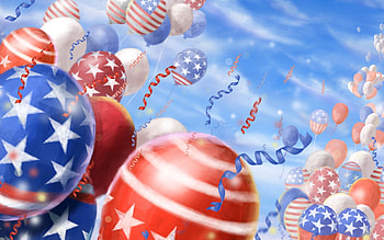 Balloons, 4th of July HD wallpaper