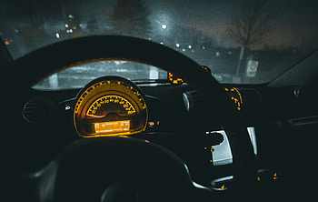 Night, Cars, Car, Steering Wheel, Rudder, Speedometer HD wallpaper