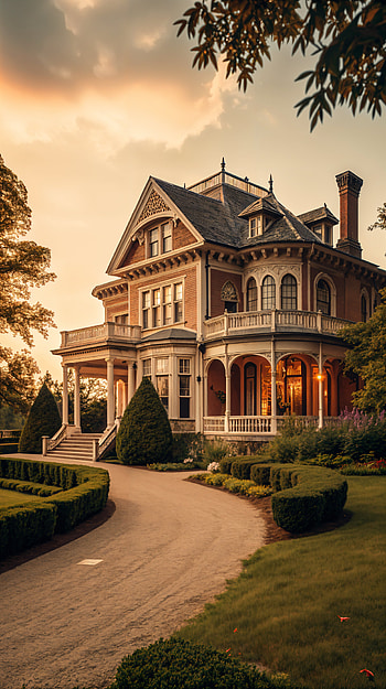 Majestic Mansion: Perfect for Elegance, architecture, garden HD phone wallpaper