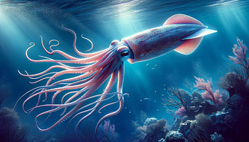 Majestic Underwater Squid, Animal, squid, underwater HD wallpaper