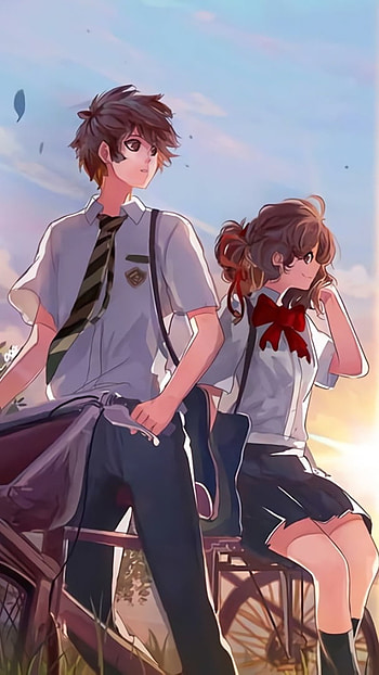 Anime Couple, School, Couple HD phone wallpaper