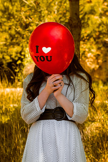 Love, Words, Girl, Ball HD phone wallpaper