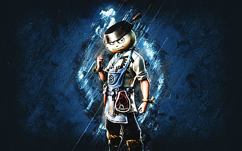 Fortnite Beef Bao Bros Skin, Fortnite, main characters, blue stone background, Beef Bao Bros, Fortnite skins, Beef Bao Bros Skin, Beef Bao Bros Fortnite, Fortnite characters HD wallpaper