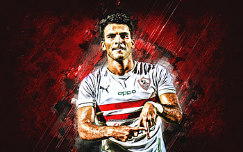 Ahmed Sayed, Zizo, Zamalek SC, Egyptian footballer, midfielder, portrait, Egypt, Ahmed Sayed art, football HD wallpaper