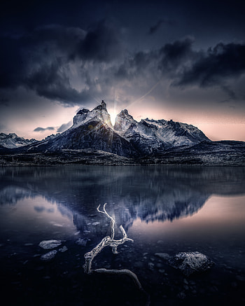 Nature, Mountain, Lake, Reflection, Sunlight HD phone wallpaper