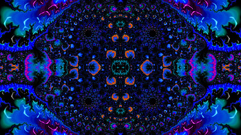 Trippy Psychedelic Fractal, trippy, psychedelic, aesthetic, blue, dark, Abstract, fractal, abstract blue HD wallpaper