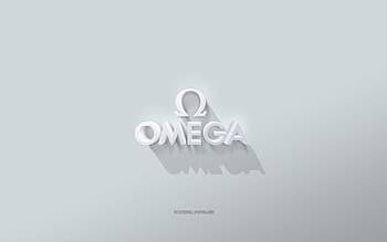 Omega logo, white background, Omega 3d logo, 3d art, Omega, 3d Omega emblem HD wallpaper