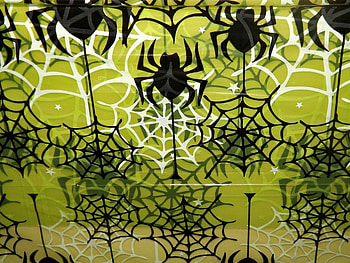 creepy crawlies, halloween, spider, black, green HD wallpaper