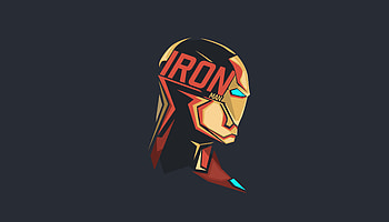 Iron Man Pop Head Minimalism , iron-man, minimalism, artwork, artist, digital-art, artstation HD wallpaper