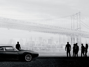 Vin Diesel, Fast & Furious, Movie, The Fate Of The Furious, Dwayne Johnson, Ludacris, Michelle Rodriguez, Nathalie Emmanuel, Tyrese Gibson HD wallpaper