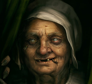 Witch, art, woman, dark, halloween, old, fantasy, face, diane ozdamar HD wallpaper