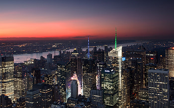 sunset over new jersey, jersey, skyscrapper, new, sunset HD wallpaper