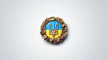 Golden Tryzub Wreath — Ukraine Ultra, Ukraine HD wallpaper