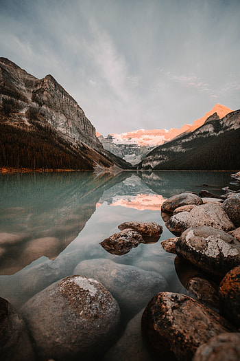 Nature, Water, Stones, Mountains, Lake, Reflection HD phone wallpaper