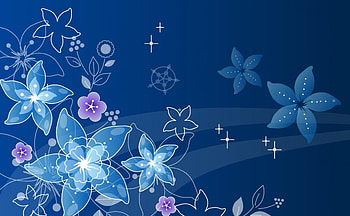 Flowers, blue, abstract HD wallpaper