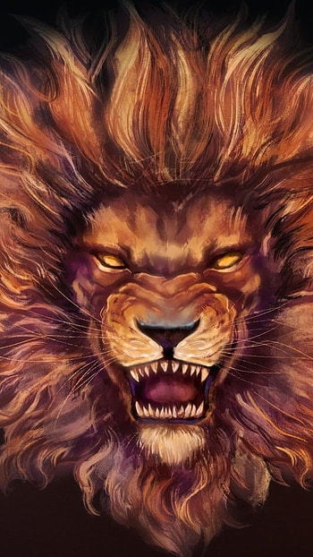 Black Lion, Roaring, lion HD phone wallpaper