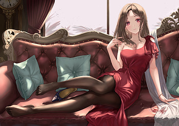 Red Anime, Girl, Anime, hair, Red HD wallpaper