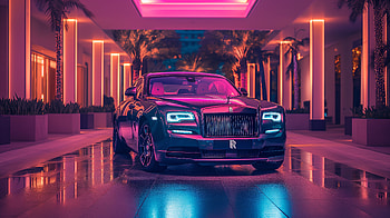 Rolls-Royce Spectre — Neon Night Quad, Rolls-royce Spectre, vehicle, car HD wallpaper