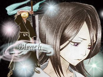 Ichigo and Rukia, girl, anime, boy, love HD wallpaper