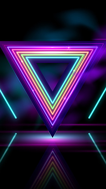 Neon, Geometric Abstract HD phone wallpaper