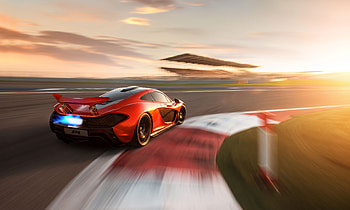 McLaren P1, sports car, on-track HD wallpaper