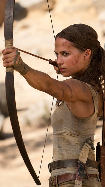 Lara Croft, Tomb Raider movie, Alicia Vikander HD phone wallpaper