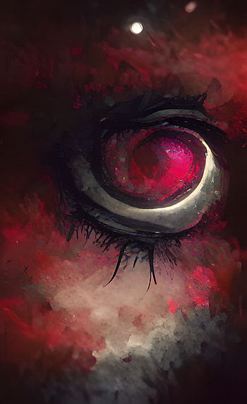 eye in the red sky, red, dark, eye HD phone wallpaper