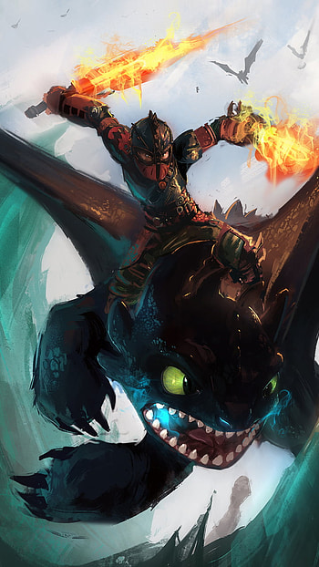 Hiccup (How to Train Your Dragon), Toothless (How to Train Your Dragon), movie HD phone wallpaper
