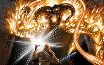 Balrog , Posted by John, Gandalf theme, Background HD wallpaper