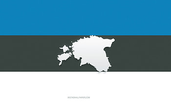 Estonia map silhouette, Flag of Estonia, silhouette on the flag, Estonia, 3d Estonia map silhouette, Estonia flag, Estonia 3d map HD wallpaper