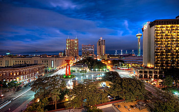 Cities, Sky, Night, Building, View From Above, City Lights, Skyscrapers, r HD wallpaper