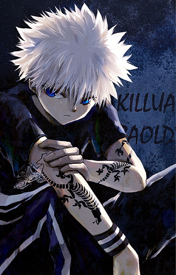 Killua Zoldyck, Fanpop , Anime series, Black and white design HD phone wallpaper