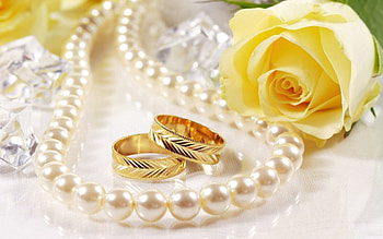 Love, Rings, Macro, Rose Flower, Rose, Beads, Pearl HD wallpaper