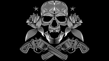 Skull Gun N Roses , gun-n-roses, skull, gun, artist, artwork, digital-art HD wallpaper