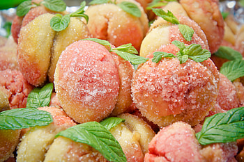 Food, Peach, Marzipan, Praline HD wallpaper
