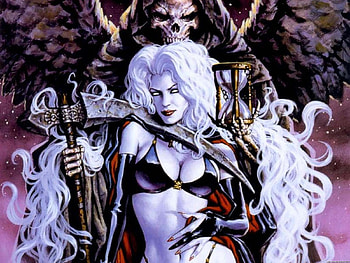 8558. jpg, skull, lady, fantasy, dark HD wallpaper