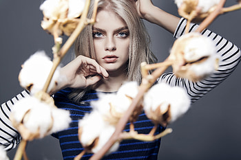 Blue Eyes Blonde Hairs Model , blue-eyes, girls, blonde, model HD wallpaper