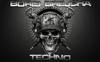 Techno, Music, Skull HD wallpaper