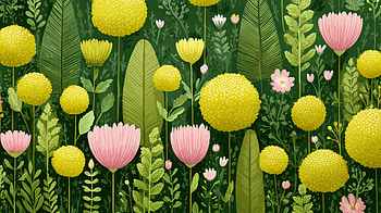 Spring Meadow Pattern — Floral HD wallpaper