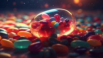 Colorful Jelly Bean Delight -, jelly bean, jelly beans, candy, colorful, sweets HD wallpaper