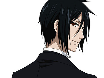 Sebastian, Short Hair, Kuroshitsuji, Anime, Black Hair, Cute, Smile, Boy, Brown Eyes, Sebastian Michaelis HD wallpaper