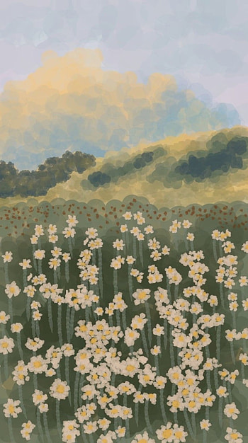 Flower field, flowers, cute HD phone wallpaper
