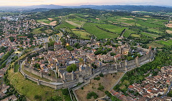 Carcassonne, France, Fortress, Bullshft HD wallpaper
