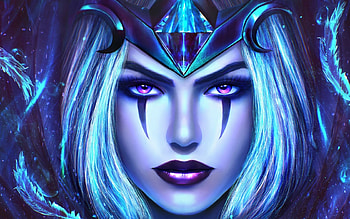 Riven, blue, eyes, girl, fantasy, magicnaanavi, face, league of legends, luminos HD wallpaper
